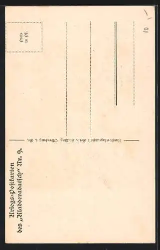 AK Karikatur: Poincare fragt bei Jeanne d`Arc über Verbleib der Engländer nach, Propaganda 1. Weltkrieg