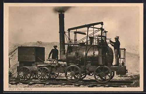 AK englische Eisenbahn The Puffing Billy