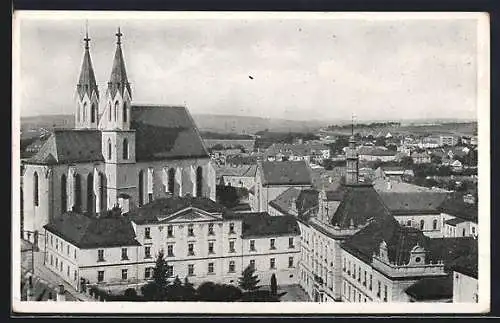 AK Kremsier / Kromeriz, Teilansicht mit Kirche
