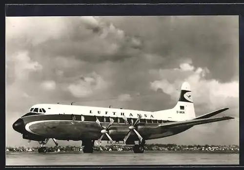 AK Verkehrsflugzeug Viscount 814 der Lufthansa