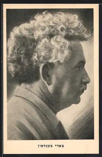 AK Portrait von Albert Einstein mit Schnurrbart