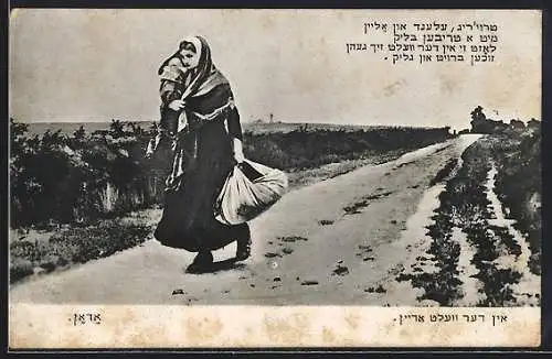 AK Jüdische Frau mit Gepäck
