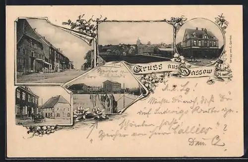 AK Dassow, Hotel Kaiserhof, Ortsansicht, Strassenpartien