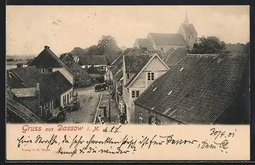 AK Dassow i. M., Ortsansicht mit Kirche