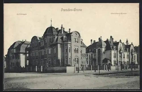 AK Dresden-Gruna, Beil-Strasse Ecke Winterberg-Strasse