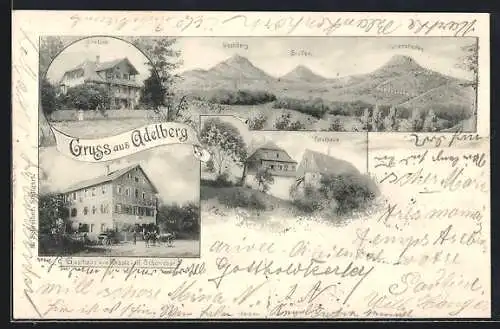 AK Adelberg / Schorndorf, Gasthaus zum Rössle, v. H. Schönleber, Villa Link, Forsthaus