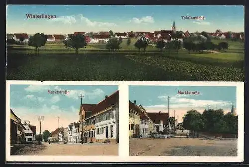 AK Winterlingen, Totalansicht, Partien auf der Marktstrasse