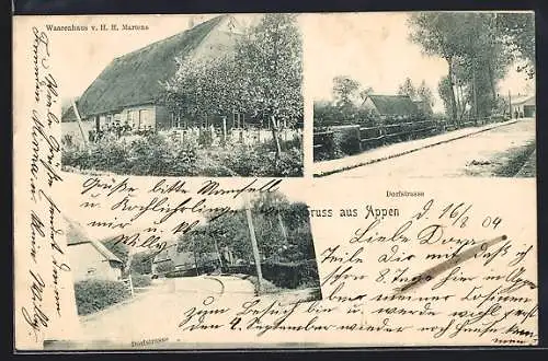 AK Appen / Pinneberg, Warenhaus v. H. H. Martens, Dorfstrasse