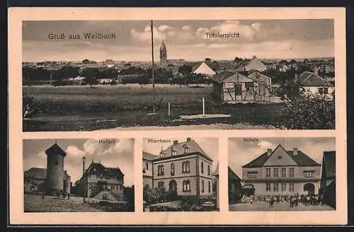 AK Weilbach / Main, Hofgut, Pfarrhaus, Schule