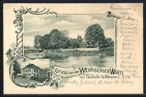 AK Hameln a. d. Weser, Gasthaus Wehrberger Warte