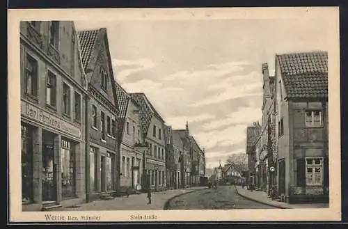 AK Werne /Münster, Carl Reckers Eisenwarenhandlung in der Steinstrasse