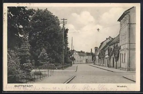 AK Buttstädt, Strassenpartie Windhöfe