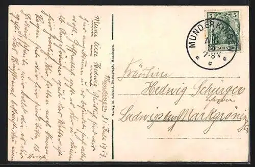 AK Mundingen / Württ., Gasthaus zum Adler von. Joh. Brusch