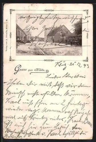 AK Klütz, Strassenpartie mit Passanten