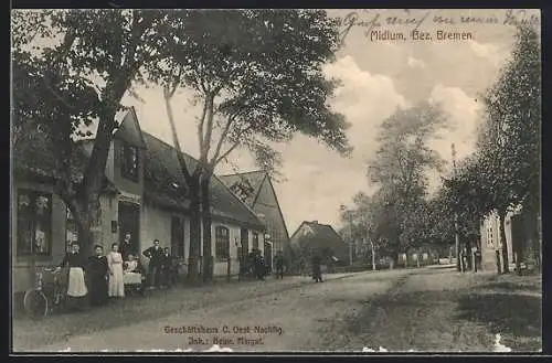 AK Midlum /Bremen, Gasthaus C. Oest, Inh. Heinr. Mingst