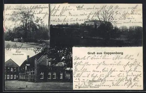 AK Cappenberg, Hotel Kreutzkamp, Schloss, Steinsbuche