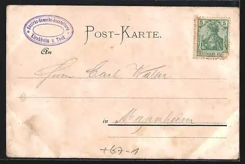 Künstler-AK Kirchheim unter Teck, Bezirks-Gewerbe-Ausstellung 1902
