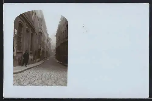 Foto-AK Dresden, Blick in die Terrassengasse