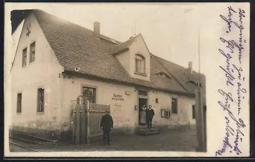 Foto-AK Dohna, Kantine des Hospitals mit Schild Rauchen streng verboten