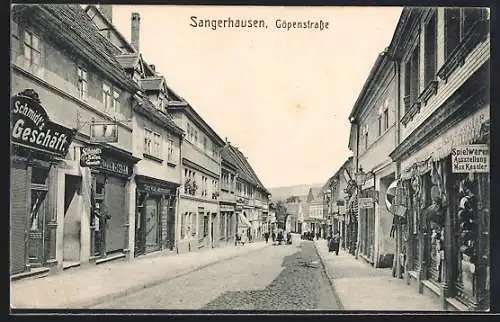 AK Sangerhausen, Göpenstrasse mit Geschäften