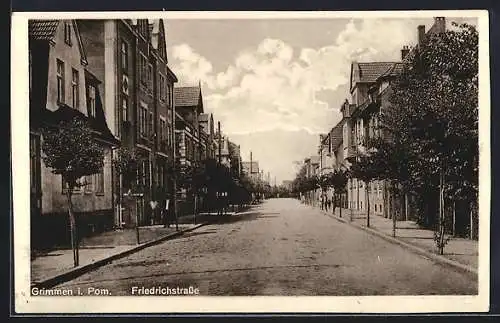 AK Grimmen, Partie in der Friedrichstrasse