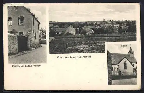 AK Einig / Kr. Mayen, Handlung von Balth. Sesterhenn, Kirche, Totalansicht