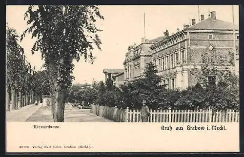 AK Grabow / Meckl., Villen an der Strasse Kiesserdamm