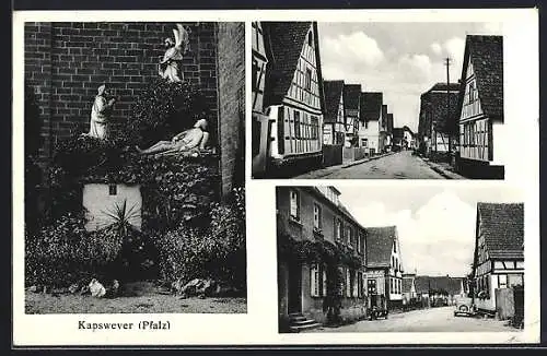 AK Kapsweyer /Pfalz, Denkmal und Partien im Ort