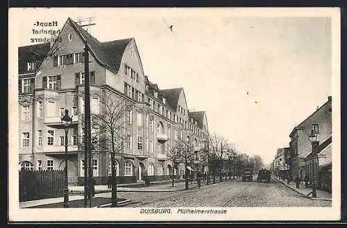 AK Duisburg, Blick in die Mühlheimstrasse