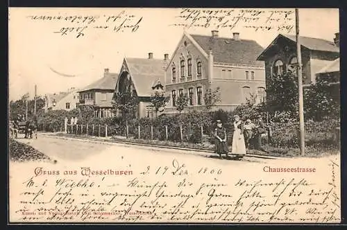 AK Wesselburen, Partie in der Chausseestrasse