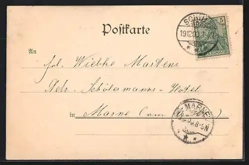 AK Wesselburen, Partie in der Chausseestrasse