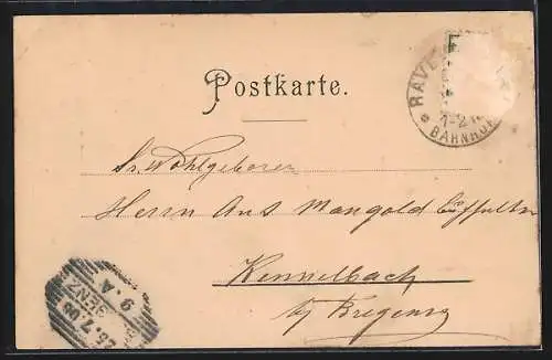 Lithographie Weingarten /Württemberg, Bad Schöneck, Ortsansicht