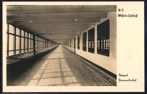 AK K. d. F.-Schiff Wilhelm Gustloff, Unteres Promenadendeck