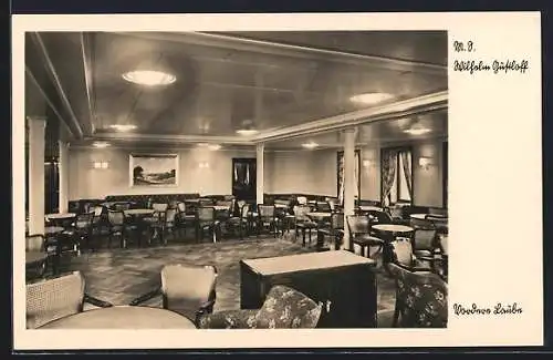 AK KdF-Schiff Wilhelm Gustloff, Vordere Laube, Innenansicht