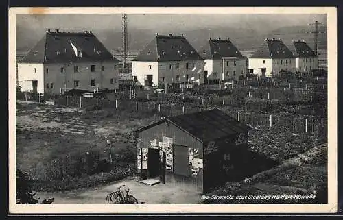 AK Neusörnewitz /Cowsig, Siedlung in der Hanfgrundstrasse