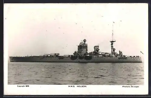 AK Kriegsschiff H. M. S. Nelson auf hoher See