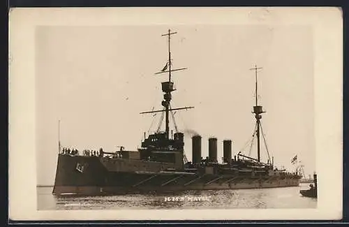 AK Kriegsschiff HMS Natal auf See