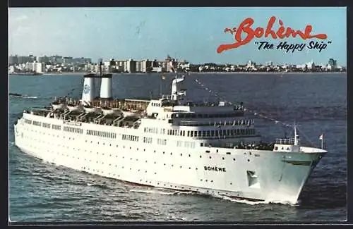 AK Passagierschiff MS Bohème auf See