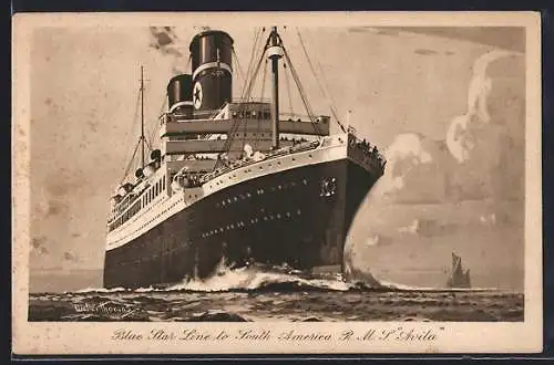AK Passagierschiff RMS Avila, Blue Star Line