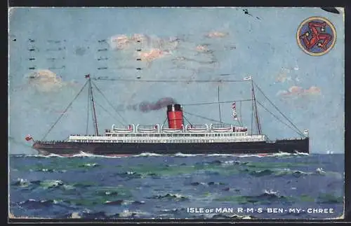 AK Passagierschiff RMS Ben-My-Chree auf See