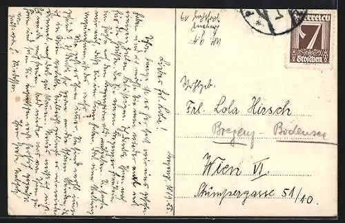 AK Bregenz, Ausfahrt des Amerika Seglers Sowitasgoth V, Segelsport