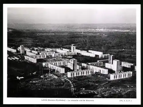 Fotografie A.D.P., Ansicht Mourenx, Blick auf die Neubausiedlung, La nouvelle cité de Mourenx