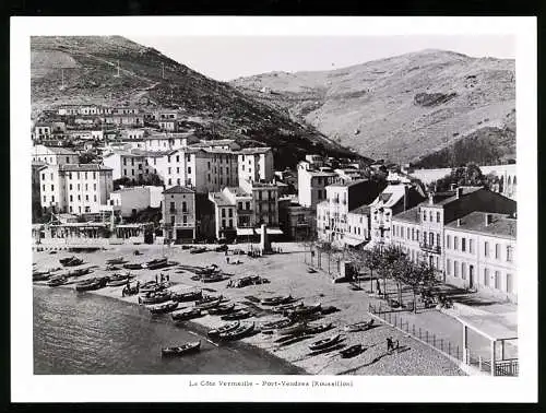 Fotografie Roussillon, Ansicht Port-Vendres, Teilansicht der Stadt mit Hafen