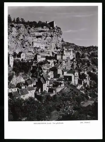 Fotografie Feher, Ansicht Rocamadour, Vue generale, Gesamtansicht des Ortes