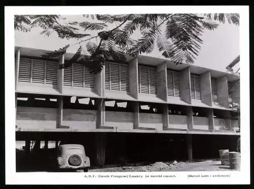 Fotografie Marcel Lods, Ansicht Conakry, La marche couvert, überdachte Markhalle