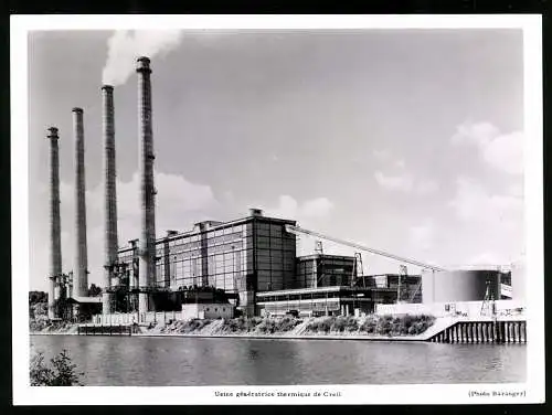 Fotografie Baranger, Ansicht Creil, Usine generatrice thermique, Wärmekraftwerk