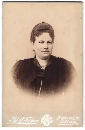 Fotografie Adolf Tepper, Schöneberg, Hauptstr. 22, Porträt einer Dame