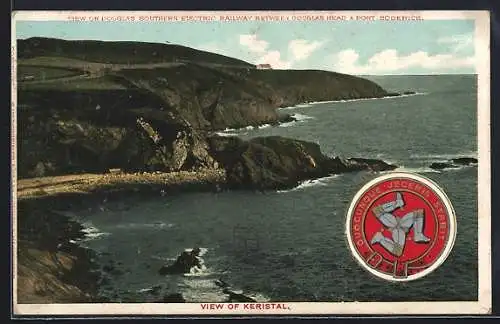 AK Keristal, View on Douglas Southern Electric Railway between Douglas Head & Port Soderick, Panorama