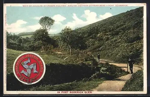 AK Port Soderick Glen, View on Douglas Southern Electric Railway between Douglas Head & Port Soderick, Panorama