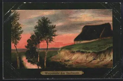 Künstler-AK Worpsweder Künstlerkolonie: Worpswede, Am Dorfrande